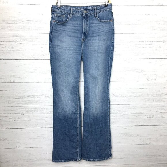 Old Navy Women's Jeans Flare Leg High Rise Size 8 Length 32" - Picture 1 of 9